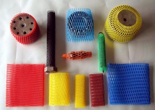 Plastic Protective Netting Sleeve Soft Polyethylene 18~40 Mesh For Bolts