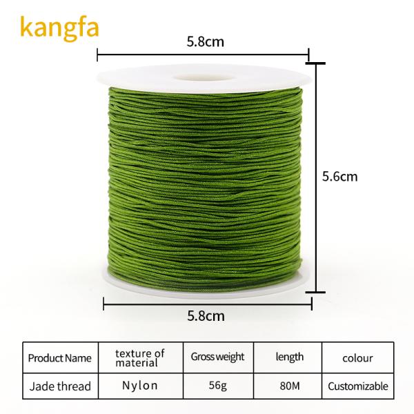 DIY Chinese Knot Nylon Braided Rope Taiwan Jade Thread Colorful Gold 0.8mm 1.0mm 1.5mm