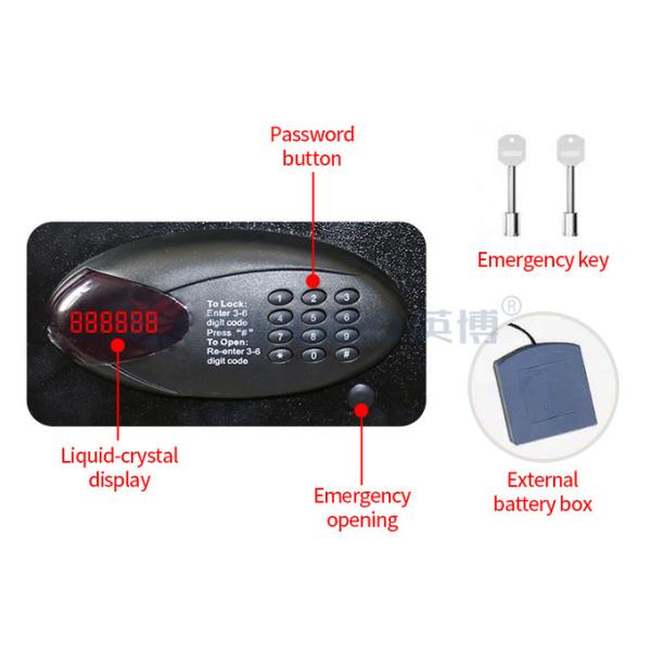 Solid Steel Electronic Digital Lock Hotel Safe Box For Security
