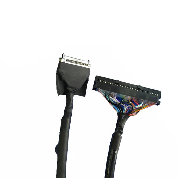 OEM Shielded LCD LVDS Cable Jae To Hrs Connector Wiring Harness For LCD