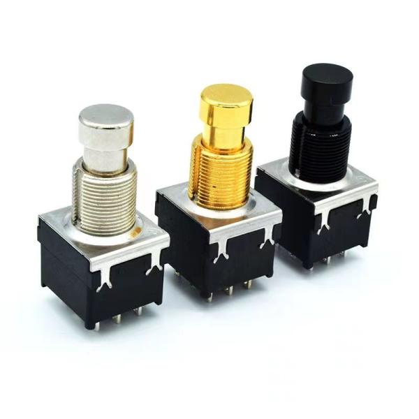 Latching Guitar Footswitch Pedal 1500V 3PDT Push Button On