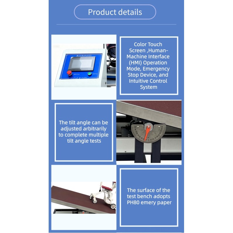 Baby Stroller Brake Performance Tester Children Stroller Stability Testing Machine Stroller Static Stability Testing Equipment