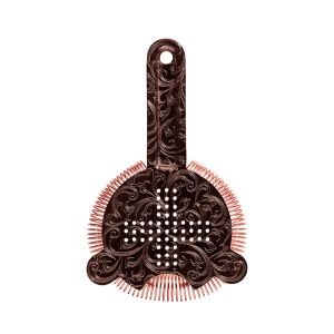 Quality Stainless Steel Cocktail Bar Strainer Etching Design Copper Plated for sale