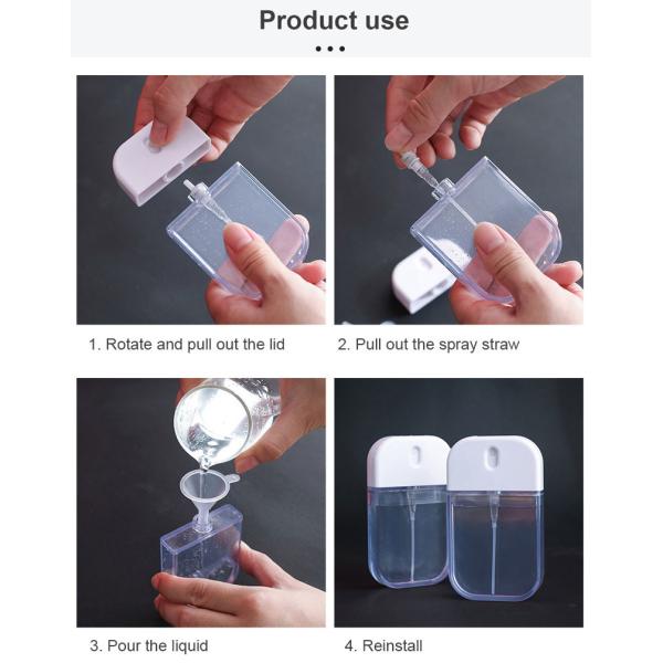 PP Plastic Card Type Spray Bottle 45m Refillable Perfume Bottle