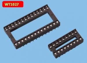 China AC500V / Min Flat Foot IC Socket Connector WT1027  2.54mm 28 Pin Ic Socket on sale