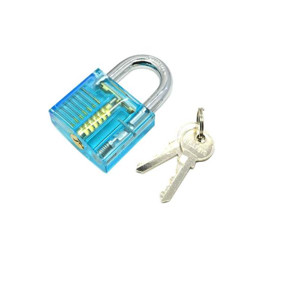 Transparent Light Blue One Character Practice Lock Transparent Locks Locksmith Tools