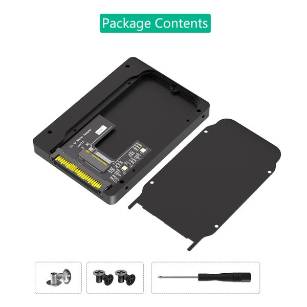 M.2 NVMe to U.2 SSD Adapter 100x70mm Black PCBA