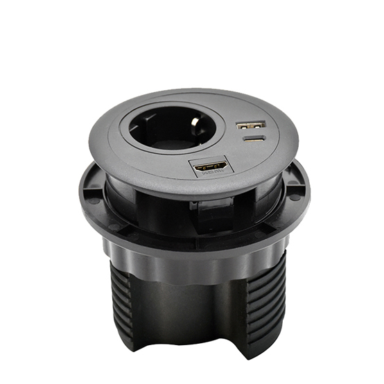 Germany Type Desktop Clamp Power Strip 1 Way And 2USB CE Passed