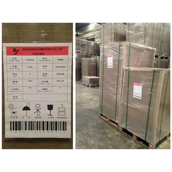 1mm 2mm 2.5mm Laminated Grey Paper Board For Book Binding Or Paper Boxes