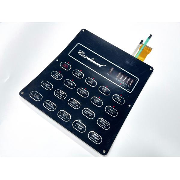 Glossy Finish Polyester Transparent Window Tactile Button Switch For CNC Machine