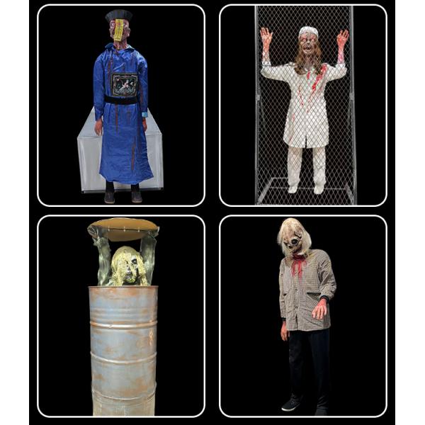 Horror Experience Haunted Mansion Props Pneumatic Ghost Animatronic Dropping Corpse