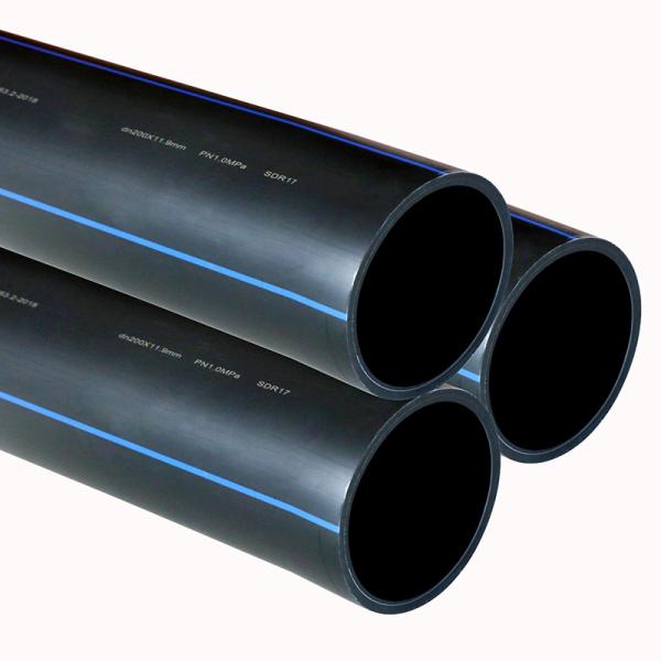 High Density HDPE Water Supply Pipe Pe100 Large Diameter Polyethylene