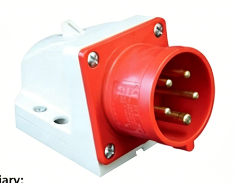 PCE Reverse Fixed Industrial Waterproof Plastic Plug with Socket Welding Machine Plug 380V-32A-5-Pin-IP44-Typ 525