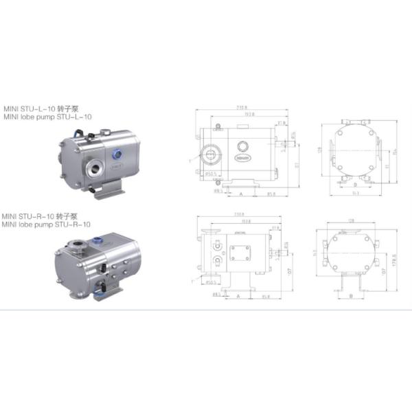 Viscosity High Purity Pumps , Mini Rotary Lobe Pump For Cheese And Whey Yogurt Transfer