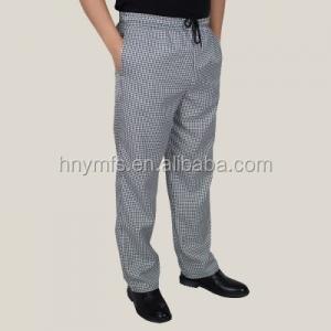 China Top Quality Custom Design Workwear Chefs Clothing  uniform pants with zipper fly checked chefs pants on sale
