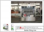 Liquid Bottle Filling Line With Bottle Capping Machine And Double Side Labeling