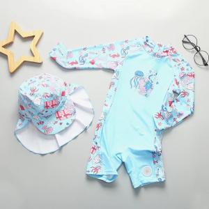 Quality Summer Girls Swimming Suits Long Sleeve Children Swimming Suits For Kids Bikini for sale