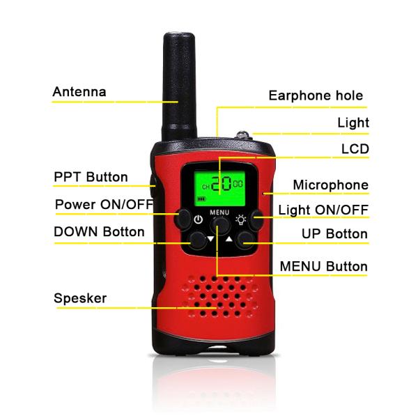 Multiplayer Interaction Handheld Walkie Talkies Black Color For Home Appliances