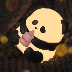 Quality Silicone Night Lamp Cute Panda Night Light For Breastfeeding Toddler Baby Kids Decor, Cool Gifts For Kids (Panda Huahua) for sale