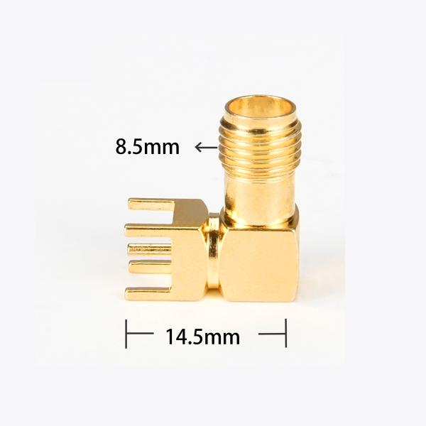 SMA-KE-14.5 Gold Plated Female Connector Straight For PCB Mounting Wifi Antenna Connector