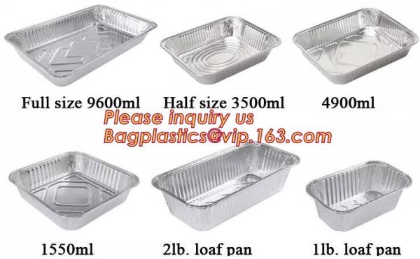 Silver Foil Rectangular Takeout Container with paper lid,Kitchen Use Aluminum Foil Container,700ml food storage containe