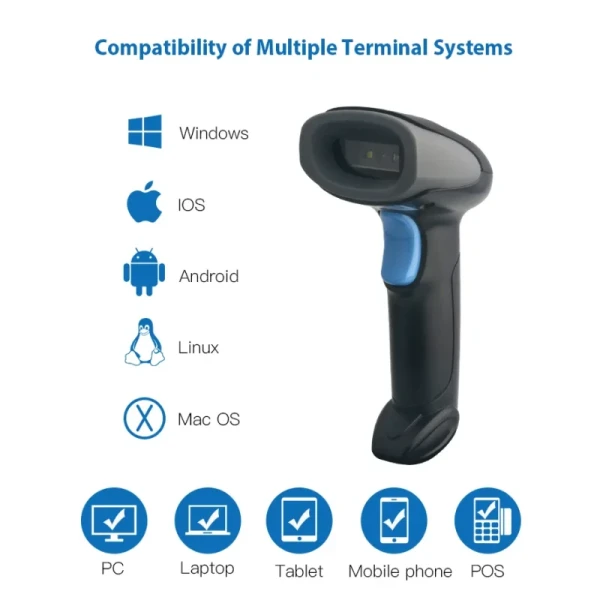 DYscan DS2806-1D 1D Barcode Scanner USB 300 Scans/sec