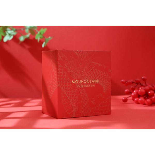 Gold Hot Stamping Rigid Cardboard Cosmetic Gift Box Packaging Book Shaped Folding