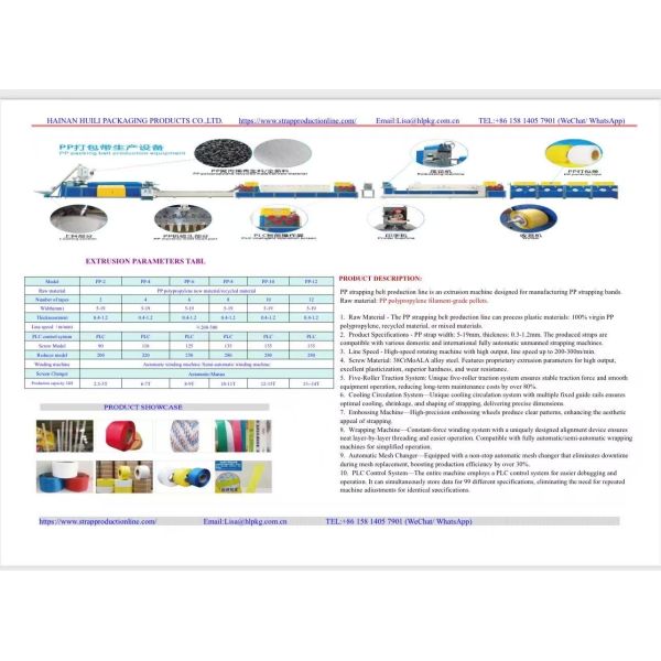 5-19 mm PP Strap Making Machine Single Screw PP Strap Production Line PLC Control System