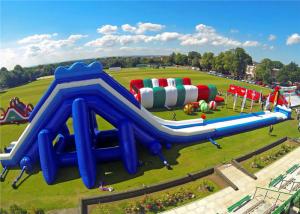 High Safety Giant Inflatable Slip And Slide , Inflatable Slippery Slide CE Certificated