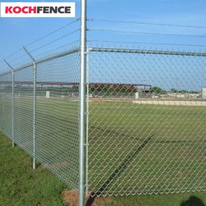 Diamond Pattern Chain Link Security Fence / Durable Hurricane Fence Panels