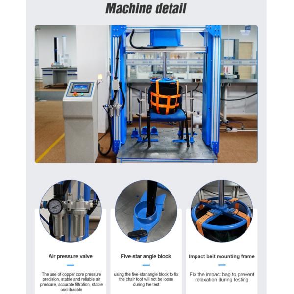 Chair Drop Furniture Testing Machines , Cyclic Impact Test Equipment
