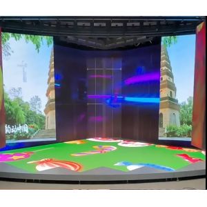 Quality Indoor Transparent Curved Video Wall Displays Sliding for sale