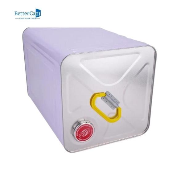 Empty Tin Metal Bucket 20L Square Paint Bucket With Metal Lid