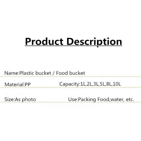 Food Grade PP Raw Materials Customized Plastic Bucket Elevator for Clear 3L Bucket