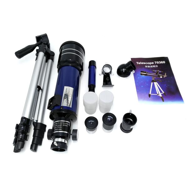 Telescope 70mm Aperture 360mm Portable Telescopes With Tripod Astronomical Refracting