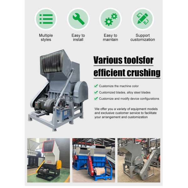 High-Performance Plastic Crusher Multi-Functional Waste Plastic Shredding and Recycling Production Line