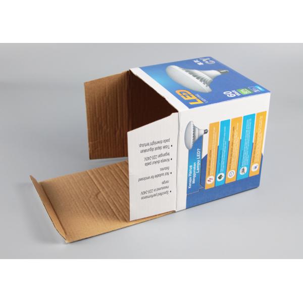 Recycled Rectangular Folding Paper Packaging Boxes Spot UV For LED Lights Packaging