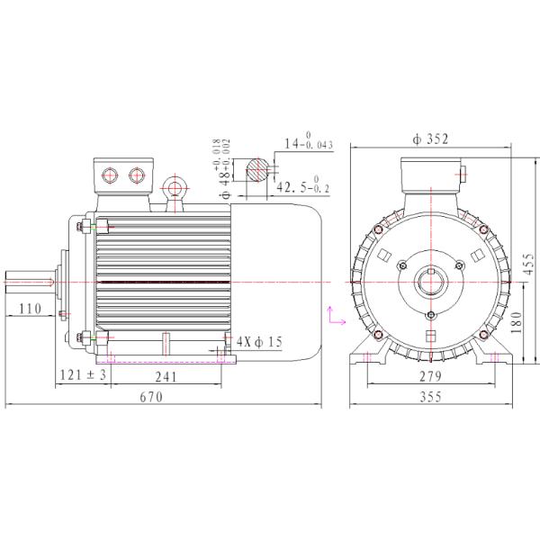 Single Phase Permanent Magnet Generator 12kw 600rpm 220V 60hz
