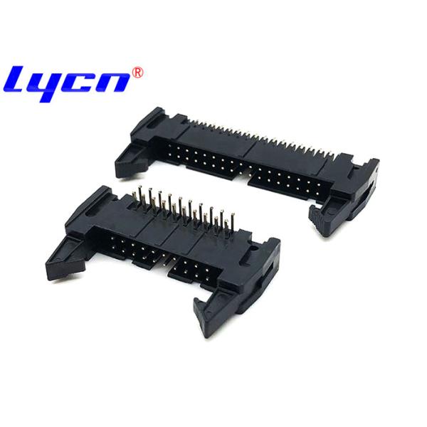 Latch 2.54mm Pitch Ejector Header 2.0 AMP DIP 90 / 180 Degree For PCB Board