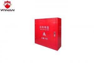 China Mild Steel Red Fire Hose Reel With Pipe And Nozzle / Fire Hose Valve Cabinets on sale