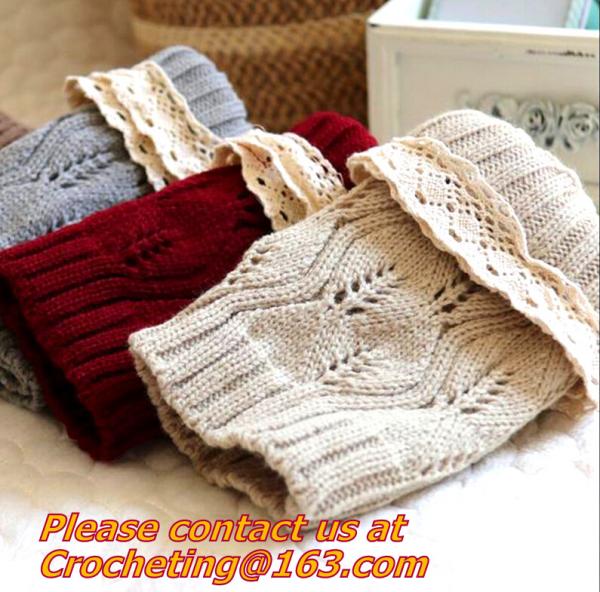 Buy women knit boot cuffs acrylic cable pattern lace boot socks buttons leg warmers bontique at wholesale prices