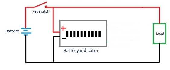 battery gauge 10 LED bar Digital Battery Discharge Indicator for electric LSV NSV golf carts 12V up to 100V