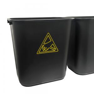 Quality 35L PP Plastic Square Antistatic Waste Bin ESD Electrostatic Cleanroom Tool Box Trash Can for sale