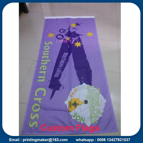 advertising flags Custom 110 G Knitted Polyester Fabric Advertising Flags