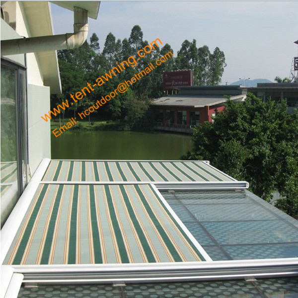 Customized Retractable Sunshade Motorized Roof Awning for Conservatory