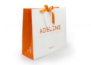 Quality Resealable Personalised Paper Bags / Coloured Paper Bags With Handles for sale