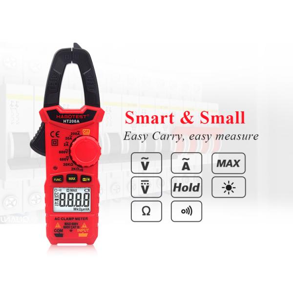 Manual Sound And Light Alarm 2000uF Digital Clamp Meters