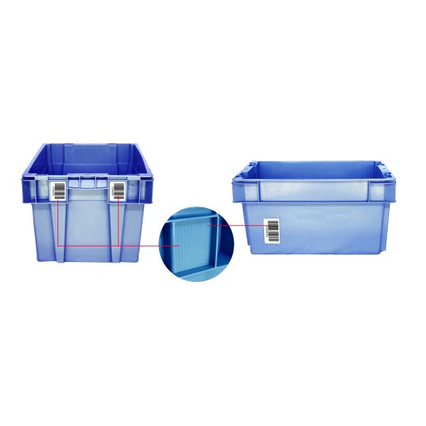 45L Volume Customizable Color Plastic Crates for Easy Warehouse Storage Solutions