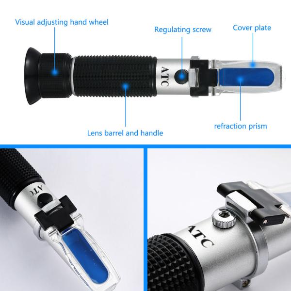 2017 RHB-32ATC Hand Held Brix Refractometer For Sugar Beer Brix Test Optical 0-32% Brix ATC Refractometer Meter Refratom