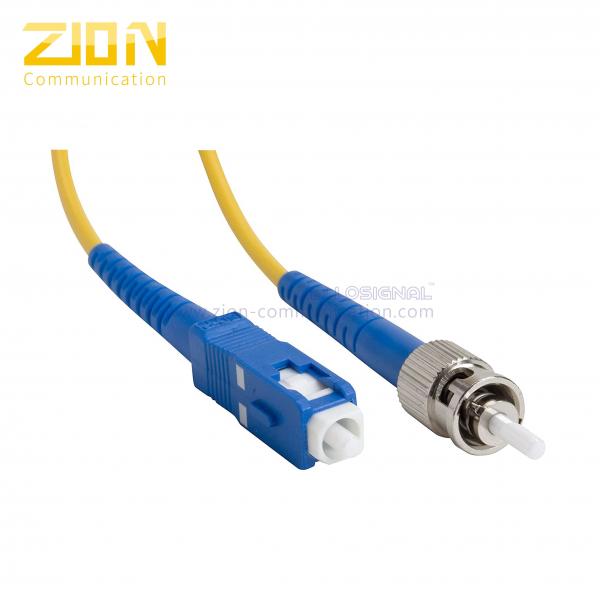 Buy ST to SC Simplex Singlemode 9 / 125 μm Fiber Optic Patch Cord in Yellow PVC Jacket at wholesale prices